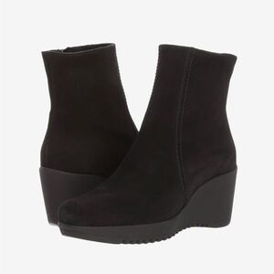La Canadienne Gavyn Wedge Boots, Black Suede, 8